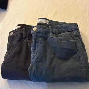 LOFT Women's charcoal/blue curduroy Jeans bundle